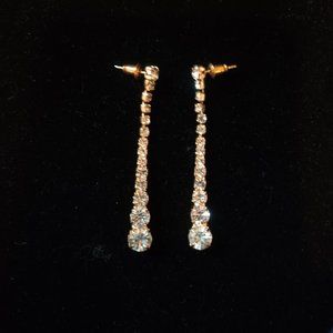 Rhinestone dangle earrings